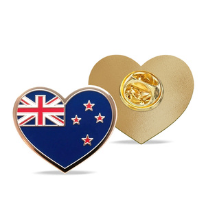 Épingles <span class=keywords><strong>de</strong></span> la Nouvelle-Zélande en gros, badges en émail personnalisés avec des oiseaux kiwis et des fougères argentées, échange culturel, distribution d'événements, cadeau touristique <span class=keywords><strong>de</strong></span> la Nouvelle-Zélande - Product Image 2