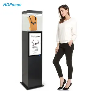 21.5 "הרצפה בעמידה במסך מסך וידאו kiosk ו-dmmable אורות שילוט דיגיטלי ולהציג מקרה