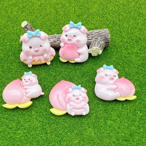 Factory Direct Sale Pink Peach Baby <strong>Pig</strong> Resin <strong>charms</strong> Flat Back Resin <strong>charms</strong> Wholesale Large Cartoon Resin <strong>charms</strong> - Product Image 3
