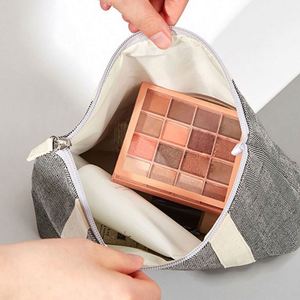 Bolsa de Cosméticos de Gran Capacidad Estilo Japonés, Bolsa de Maquillaje de Lona Ecológica para Uso Diario, Bolsa de Viaje con Cierre - Product Image 5