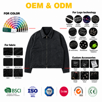 Veste de travail en toile rétro à fermeture éclair pour homme, en cuir personnalisé, en coton lourd, à la mode, imperméable, pour la chasse d'hiver, la rue