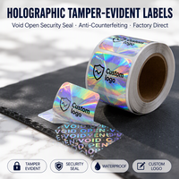 Autocollants de sécurité holographiques anti-effraction personnalisés pour boîtes d'électronique et de cosmétiques