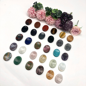 Ematite Palm Pocket Energy Stone ematite Thumb Worry pietra burattata per ansia Stree Relief Natural Love Gemstone Craft Oval - Product Image 6
