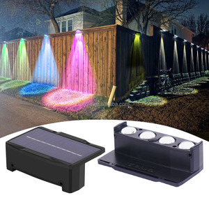 Lampe murale <span class=keywords><strong>solaire</strong></span> 4 LED/2 LED IP65 RGBYW/RGB, étanche, éclairage LED pour <span class=keywords><strong>jardin</strong></span>, décorations pour couloir, <span class=keywords><strong>jardin</strong></span>, cour - Product Image 3