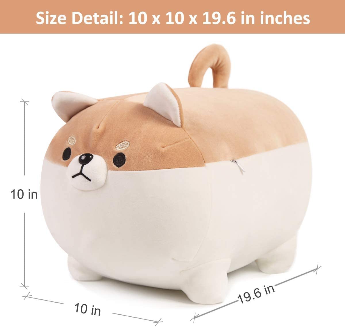 ISAKEN Peluche Shiba Inu Kawaii - Chien Corgi Doux Oreiller Jouet Enfant Cadeau Anniversaire