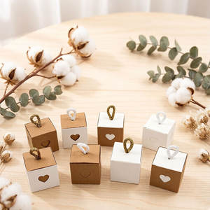 Boîtes en papier kraft pour bonbons et biscuits, forme cœur ajourée, pour faveurs de mariage, décorations de fête prénatale, emballage <span class=keywords><strong>cadeau</strong></span> - Product Image 6