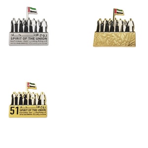 Spilla dei Sette Leader degli Emirati Arabi Uniti, Distintivo Magnetico di Alta <span class=keywords><strong>Qualità</strong></span> con lo <span class=keywords><strong>Spirito</strong></span> dell'Unione degli Emirati - Product Image 3