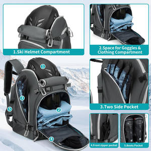 Échantillon gratuit Sac à dos personnalisé de grande capacité résistant à l'eau pour le ski le snowboard de voyage Sac pour bottes de snowboard Sac pour bottes de ski - Product Image 3
