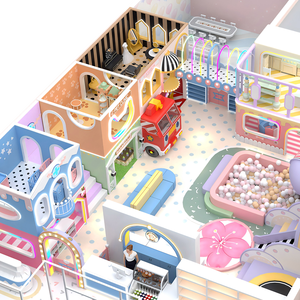 Ciudad de Juegos de Rol Interior Personalizada para Niños, Equipo de Juego Suave Comercial de Madera para Centros Comerciales y Jardines de Infancia, Certificado CE TUV - Product Image 3