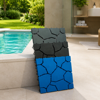 Tapis de sol antidérapant en PP emboîtable 30*30cm, sol modulaire en plastique amovible pour piscine, aire de jeux, pelouse, intérieur, cuisine