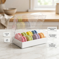 Boîte en plastique PET transparente pour mini-gâteaux, desserts, pâtisseries, emballage alimentaire, conteneur jetable de qualité alimentaire pour emporter