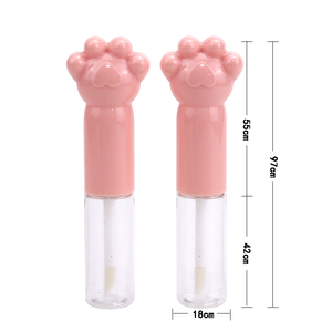 Design novità grazioso lucidalabbra a zampa di gatto contenitore vuoto da 8ml rosa artigli vuoti per lucidalabbra tubi con bacchetta - Product Image 6