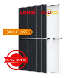 Низкая цена, солнечная панель Longi 580 Вт, двойные стеклянные солнечные панели, модуль солнечных панелей Himo 560 Вт-590 Вт