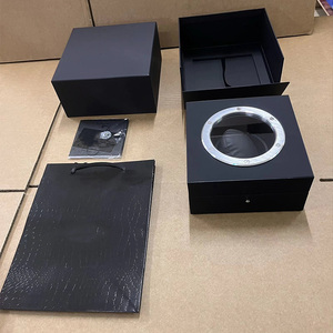 Factory Direct Custom Black Luxury <b>Watch</b> Box Set with Transparent Display Window High-End Brand <b>Watch</b> <b>Case</b>&Gift box for Men - Product Image 3