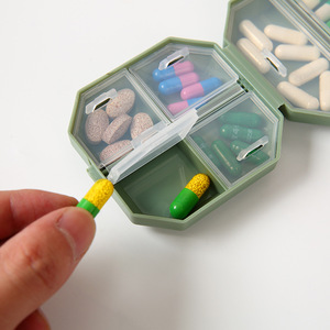 Portable Travel <b>Plastic</b> Medicine <b>Container</b> Daily Pill Organizer Box Candy Box - Product Image 3
