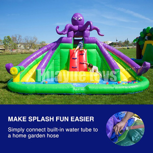 Summer Fun <span class=keywords><strong>4</strong></span>,8*3*3M Tobogán acuático inflable de <span class=keywords><strong>pulpo</strong></span> con <span class=keywords><strong>piscina</strong></span> y toboganes dobles para niños y niños pequeños Parque acuático - Product Image 3