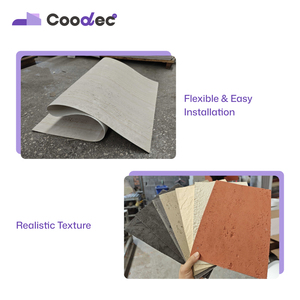 Giả đá vật liệu gạch Veneer Faux Tường Nội thất linh hoạt mềm gạch men cho trang trí nội thất linh hoạt đá tấm Tường - Product Image 6