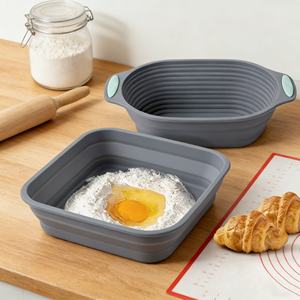 Plateau de levage pliable en silicone de qualité alimentaire pour la cuisson du pain, rangement facile et fermentation efficace, outil de pâtisserie - Product Image 1