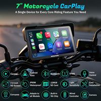 Layar Carplay Bestsonic 7'' untuk Sepeda Motor Sistem Navigasi Global Mendukung Wireless Carplay Android Auto IP67 Tahan Air TPMS