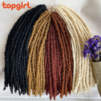 Top Girl Tresses Papillon Pré-Bouclées Longues 36 Pouces Cheveux Ombrés Blonds Naturels Doux Fausses Locs Papillon Extensions Cheveux au Crochet