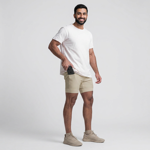 Vente en gros de vêtements de sport personnalisés à compression 2-en-1, imprimés, séchage rapide, en Spandex/Polyester, pour fitness, gym, entraînement, sport, course à pied - Product Image 1