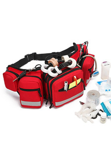 Tas Pinggang Pertolongan Pertama Merah untuk Penyimpanan Medis, Tas Penyelamatan Perjalanan, Kantong Kosong, Tas Selempang Kompak untuk Obat dan Perlengkapan Survival - Product Image 5