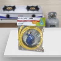 Régulateur manuel basse pression pour butane/gaz GPL avec tuyau et kit de fixation en alliage d'aluminium, réducteur de pression basse température, port 3/8 pouces