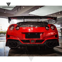 Vari 2019 Ver Magnum Opus Style Demi-pare-chocs arrière en fibre de carbone avec diffuseur arrière et feux antibrouillard pour Nissan GTR R35 2008-2019