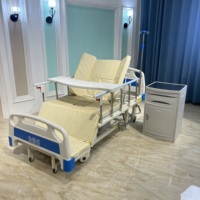 YH ABS Manuelles Luxus-Krankenhausbett mit Vollständig Gebogenem Rahmen Multifunktional Verstellbare Positionen für Senioren-Pflege zu Hause