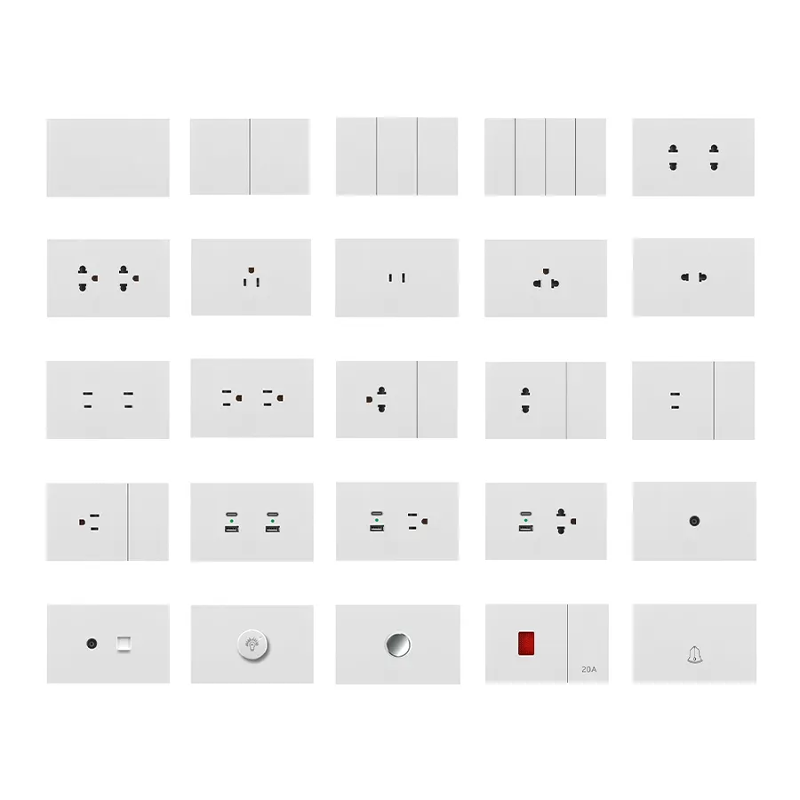 New Style 118-X1 Hotel Light Press Switch PC Panel American Standard Wall Switch Electric Home Switches And Sockets