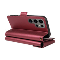 Étui de téléphone en TPU avec fente pour cartes pour femmes pour Samsung Galaxy S26 Ultra S25 FE A16 A06 Note 9 A34 Fermeture magnétique Étui à rabat en cuir PU