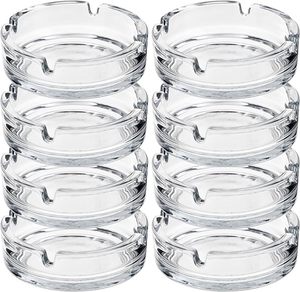 Cendrier en verre transparent <span class=keywords><strong>de</strong></span> qualité supérieure, ultra-résistant à la chaleur, avec support pour cigarettes, idéal pour la maison et le bar - Product Image 4