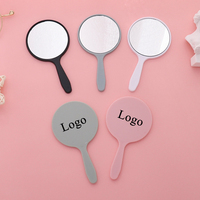 Vente en gros logo personnalisé Mini miroir cosmétique rond Miroir de maquillage portable en ABS pour femmes
