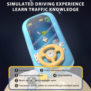 2025 Bán Buôn Đồ chơi chỉ đạo bánh xe Toddler mô phỏng lái xe đua xe trò chơi âm nhạc trẻ em chỉ đạo bánh xe đồ chơi cho cô gái - Product Image 3