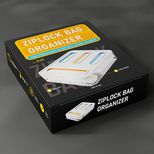 Thực Phẩm Cấp BPA Miễn Phí Tái Chế Rõ Ràng Nhựa Treo Tường Ziplock Túi Lưu Trữ Tổ Chức Acrylic Nhà Bếp Lưu Trữ Túi Tổ Chức - Product Image 5