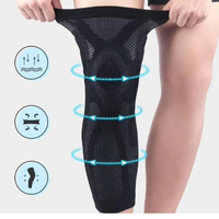 Rodilleras Deportivas Elásticas Tejidas Personalizadas, Ligeras, Transpirables, Antideslizantes, Alivian el Dolor, Compresivas, Protectoras, Ergonómicas