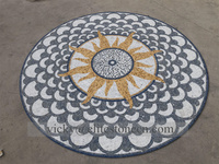 Design moderne personnalisé coloré mosaïque médaillon mur et sol carrelage marbre piscine Art Mural