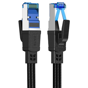 High Quality Cat8 Bare Copper Conductor <b>Ethernet</b> <b>Cable</b> Cat8 15ft Network Lan <b>Cables</b> SFTP 30AWG Rj45 8p8c ROHS Flat Patch Cord - Product Image 1