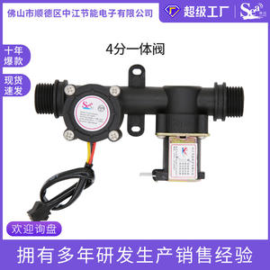 Medidor de Flujo de Agua Multifuncional Integrado de 4 Puntos con Válvula Solenoide y Sensores de Flujo de Efecto Hall - Product Image 5