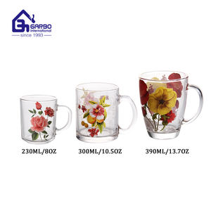 بيع من المصنع مباشرة رائج في سوق أوروبا من أكواب زجاجية شفافة بتصميم مضلع H على كوب من أونصة بمقبض - Product Image 5