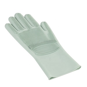 Multi-Functional Reusable <b>PLA</b> Waterproof Food-Grade Silicone Dishwashing Gloves - Product Image 1