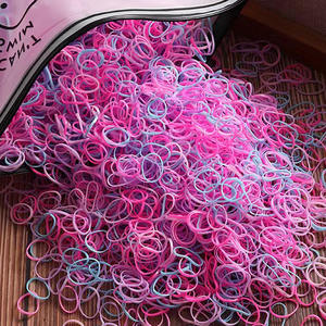 Paquete de 1000 Unidades de Bandas Elásticas para el Cabello, Bandas para el Cabello Desechables Sin Pelusa, Bandas Elásticas para el Cabello para Niños - Product Image 2