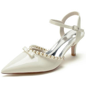 S5738F 2023 di alta qualità <span class=keywords><strong>con</strong></span> strass polarizzati di perle sottili <span class=keywords><strong>tacchi</strong></span> alti 5 cm <span class=keywords><strong>con</strong></span> fiocco dolce <span class=keywords><strong>Nude</strong></span> scarpe da sposa da donna per donna - Product Image 2