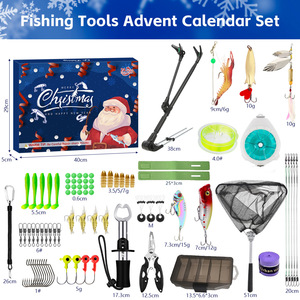 Lot de 24 leurres durs OEM en gros avec hameçons, coffret cadeau de Noël pour la pêche des fêtes - Product Image 2