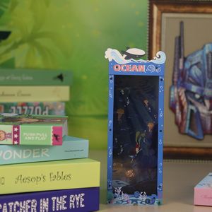 Cadeau parfait pour la décoration de la maison, jouet éducatif, maison miniature DIY, insert pour bibliothèque, serre-livres, kit de puzzle en bois 3D, éclairage LED - Product Image 3