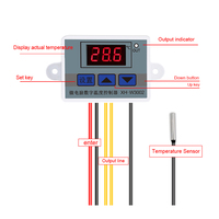 Controlador de temperatura LED Digital de 110V-220V, sonda de interruptor de 10A, termostato de Control de termostato OEM, SONDA DE INTERRUPTOR, controlador de temperatura LED Digital de V-V