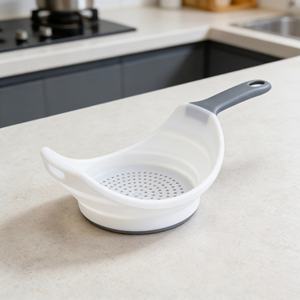 Passoire de cuisine pliable avec poignée en silicone de qualité alimentaire, compatible lave-vaisselle, gain de place, pour la cuisine domestique - Product Image 3