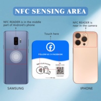 Plaque en acrylique NFC Google 13,56 MHz, carte de visite étanche pour les outils de marketing et d'adhésion aux hôtels avec puce personnalisée