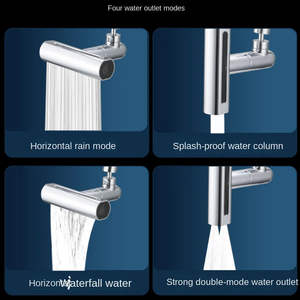Robinet rotatif universel de salle de bain de cuisine 3 1 buse de robinet d'eau en laiton anti-éclaboussures extension de robinet de <span class=keywords><strong>lavabo</strong></span> d'hôtel - Product Image 4