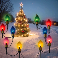Écran LED géant C9 pour chemin de Noël, lot de 2, 7 pieds, multicolore, IP65, décorations de Noël d'extérieur